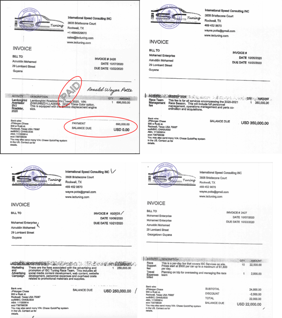 The Lambo Mambo 3 All Invoices